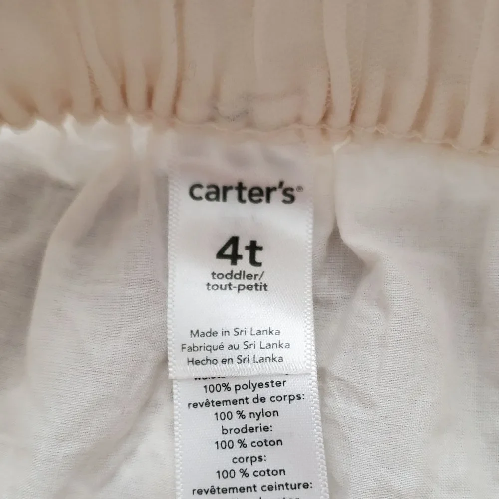 Carter's cream tiered lace skirt Size 4T